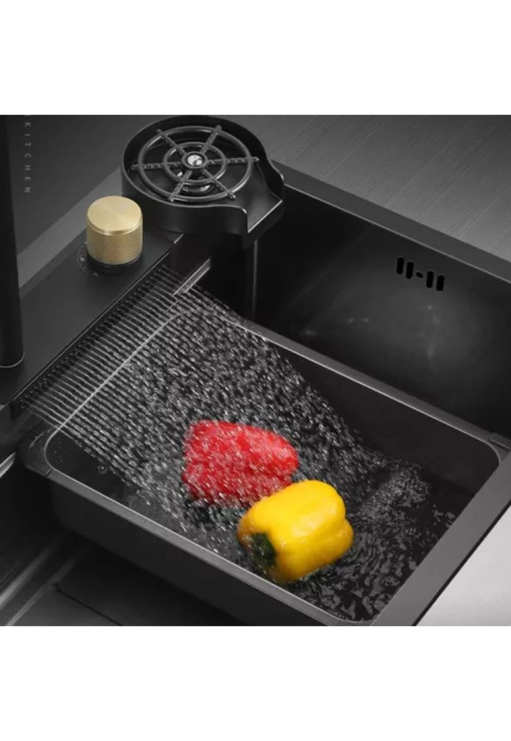Lavaplatos Multifuncional Cascada Acero Inoxidable 75x45 CM-4