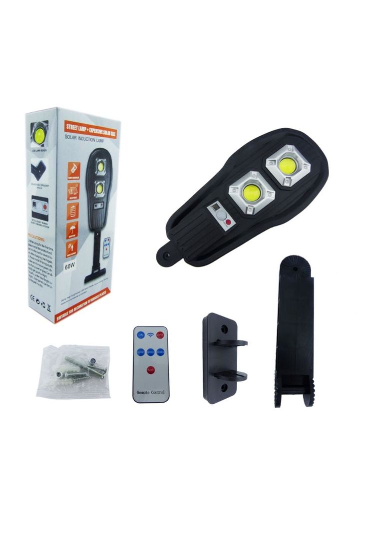Foco Solar Pared LED COB 60 Watt Sensor Movimiento-2