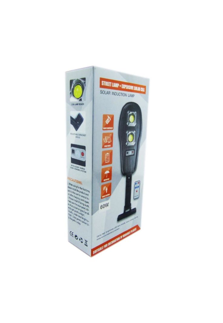 Foco Solar Pared LED COB 60 Watt Sensor Movimiento-3