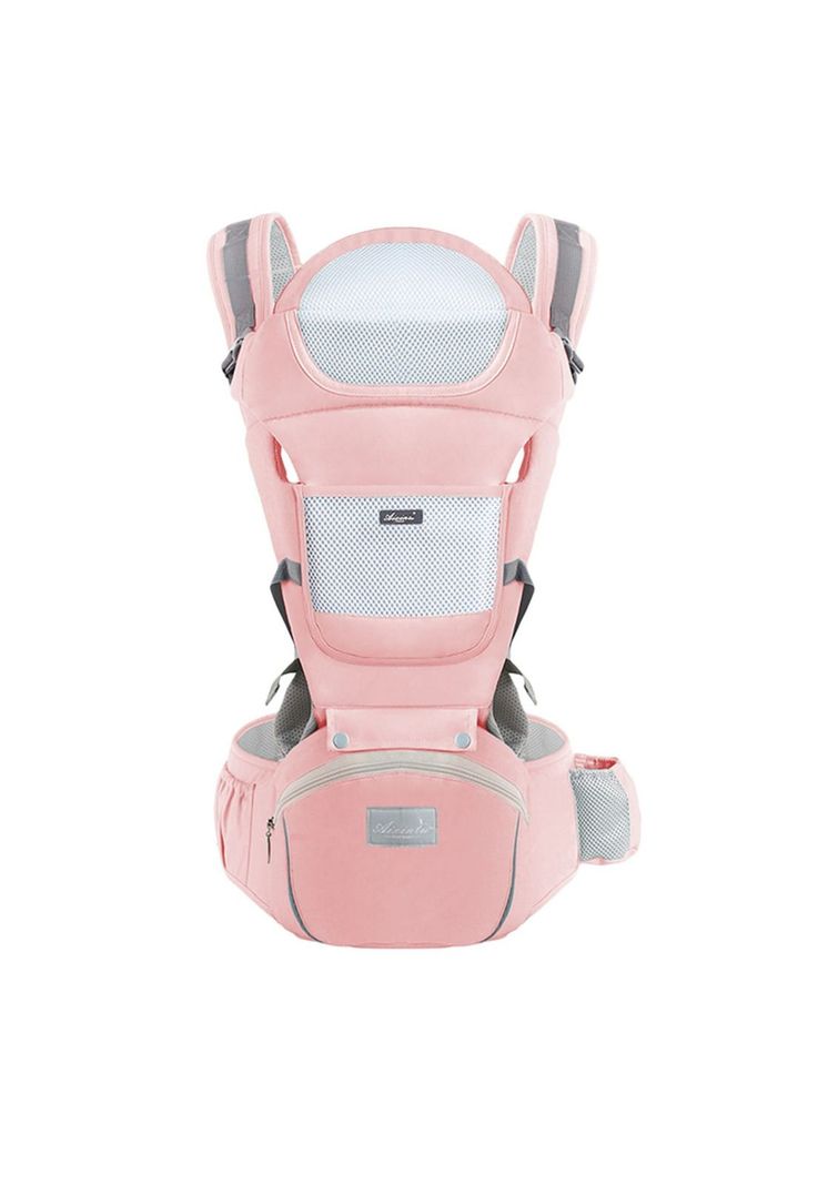 Mochila Porta Bebes Ergonómica Asiento Multifuncional 6 En 1 Rosado-0