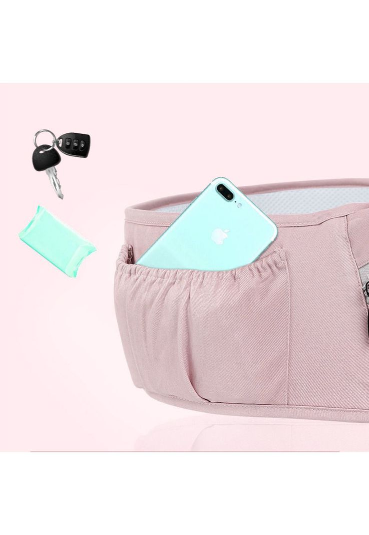 Mochila Porta Bebes Ergonómica Asiento Multifuncional 6 En 1 Rosado-4