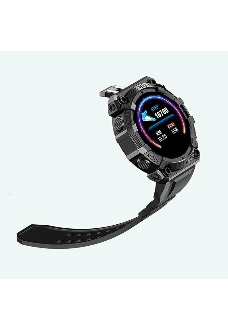 Reloj Smart Band Carga USB Deportivo Negro-3