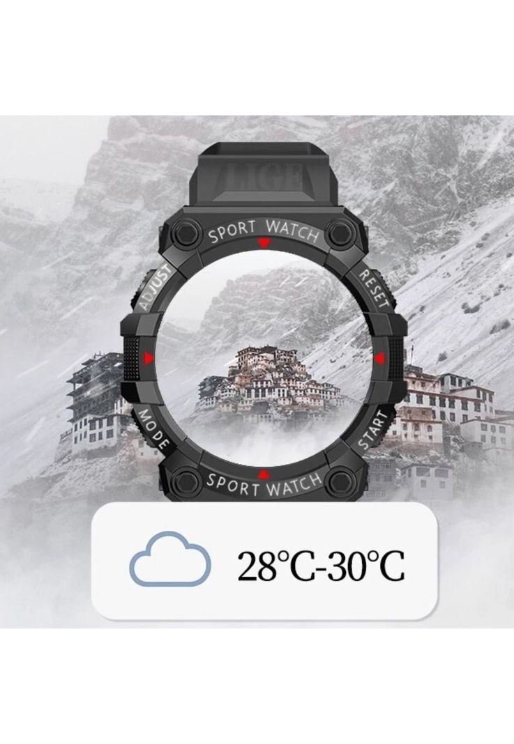 Reloj Smart Band Carga USB Deportivo Negro-4