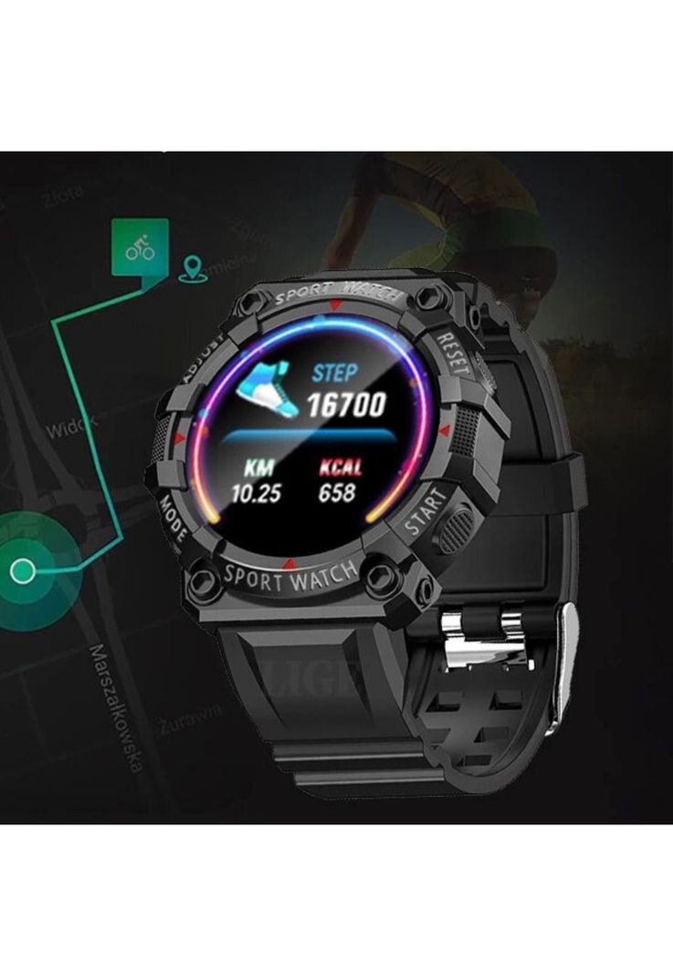 Reloj Smart Band Carga USB Deportivo Negro-5