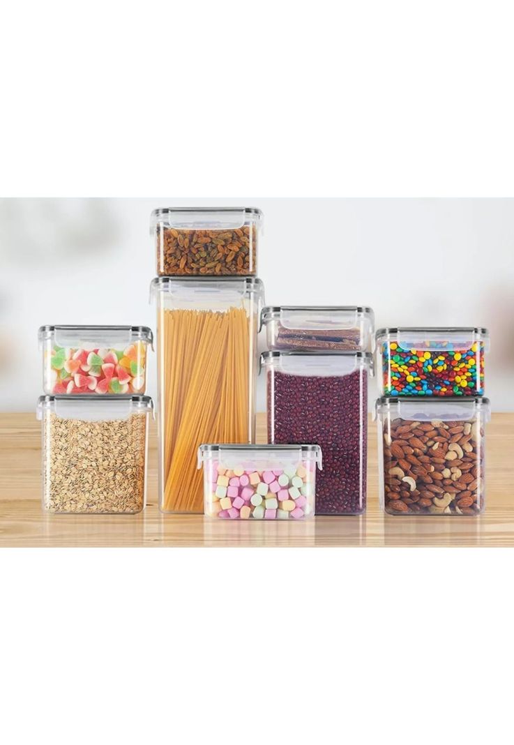 Set 42 Contenedores Herméticos Almacenamiento Despensa Cocina Plásticos-2