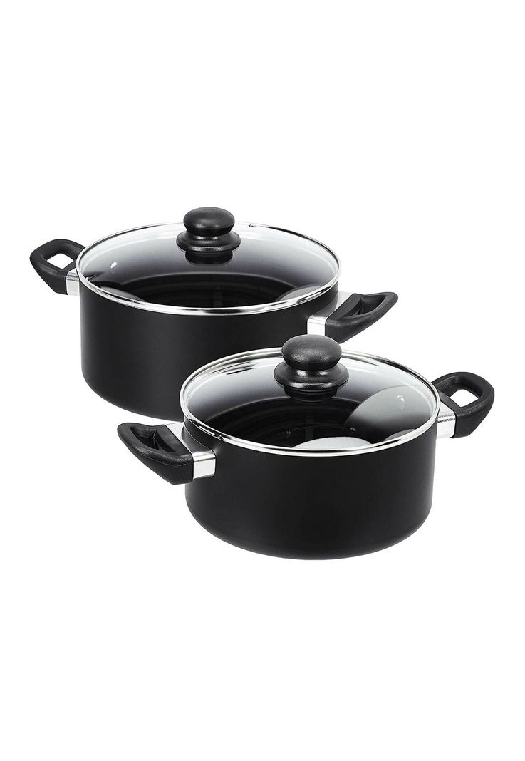 Juego Batería Cocina 12 Piezas Recubrimiento Antiadherente Negro-1