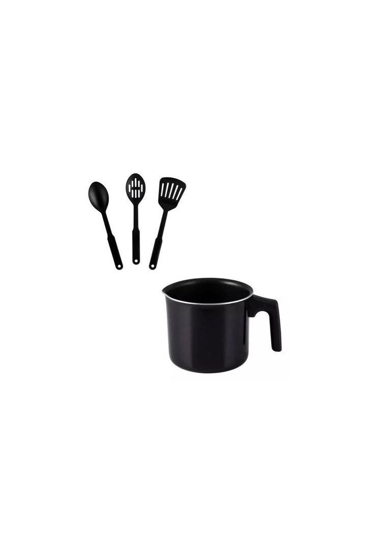 Juego Batería Cocina 12 Piezas Recubrimiento Antiadherente Negro-2