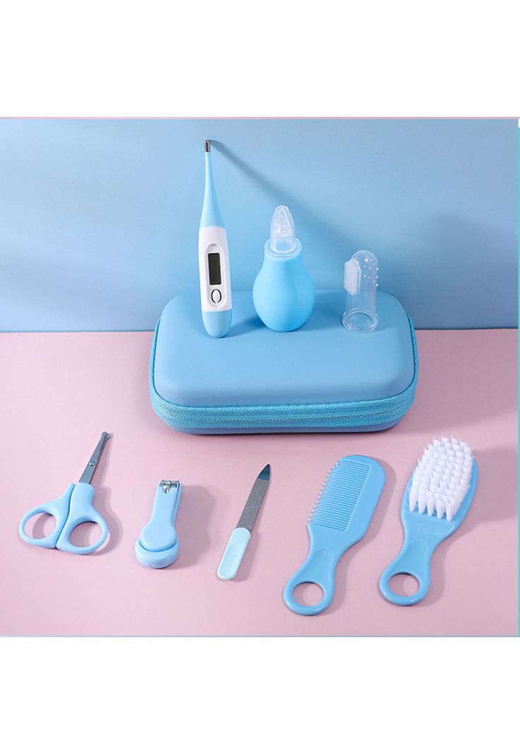 Set Cuidados Manicure Bebés 8 Piezas Celeste-1