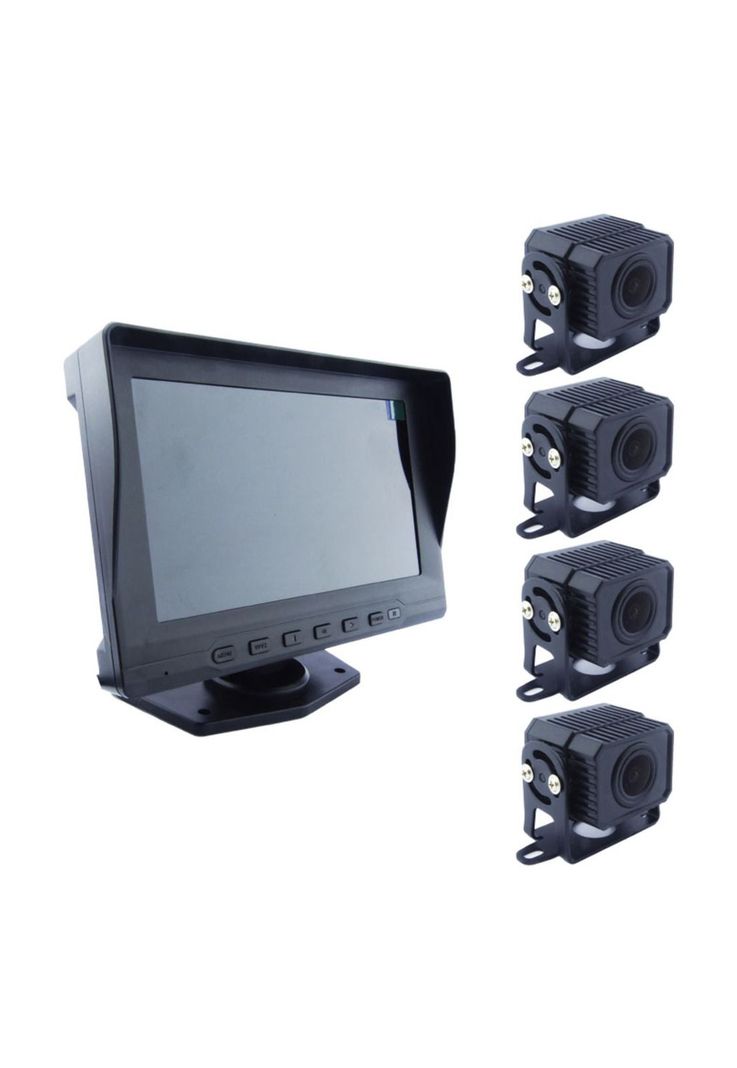 Kit 4 Cámaras Seguridad Camión DVR 7 HD-0