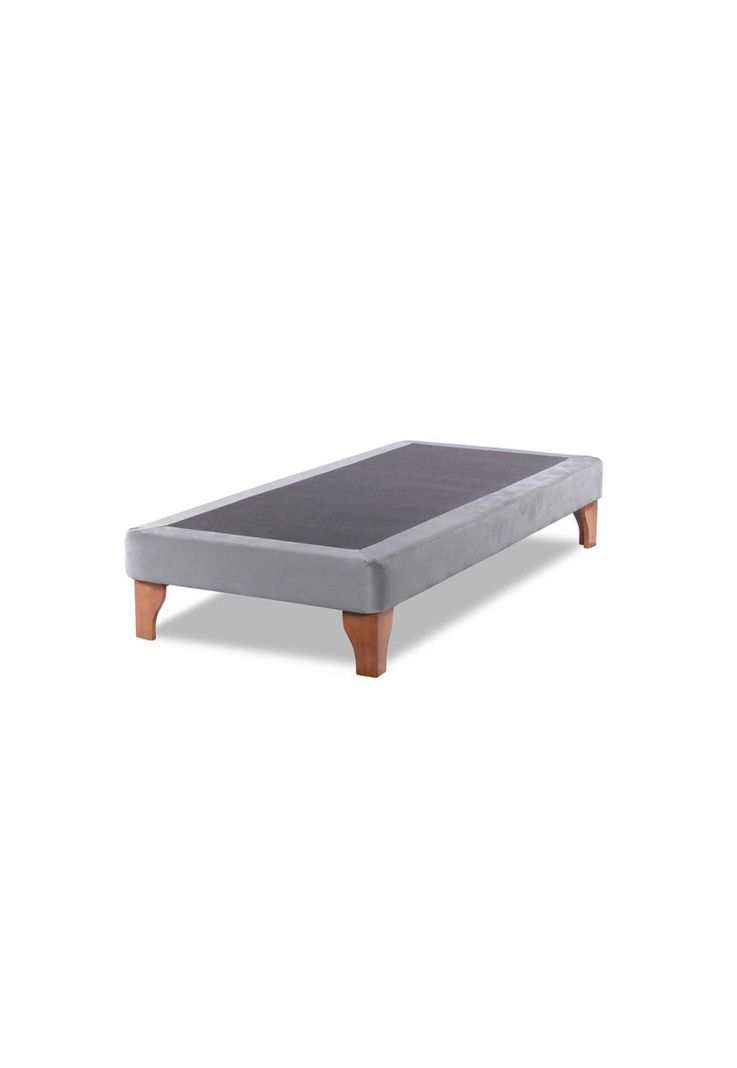 Base Elegante Cama Europea 1.5 Plaza105x200 CM Gris Claro Felpa-0
