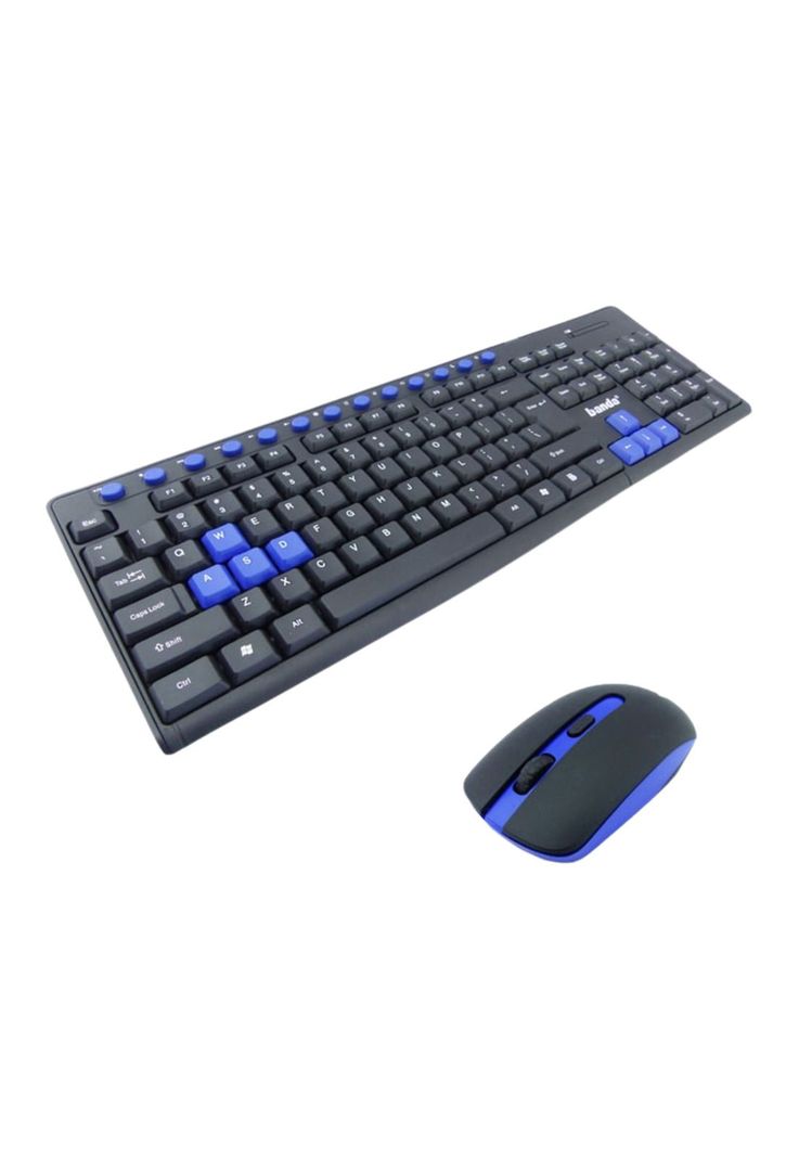 Set Teclado + Mouse Gamer USB Inalámbrico Azul-4