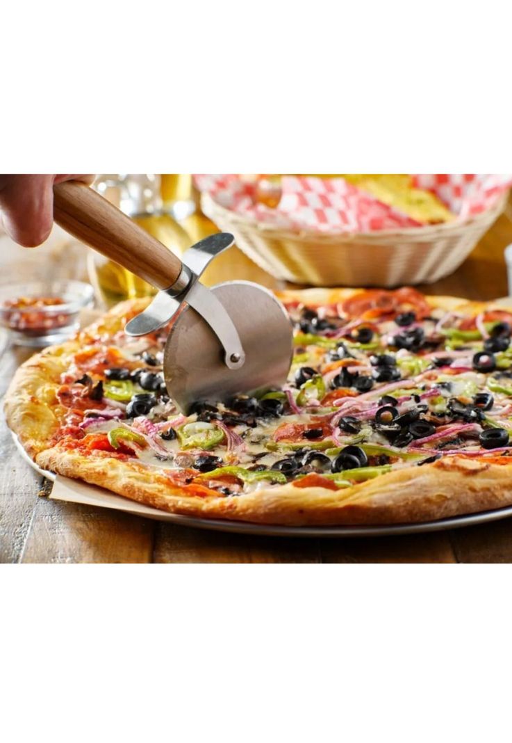 Cortador Rueda Masas Pizzas Acero 20 CM-4