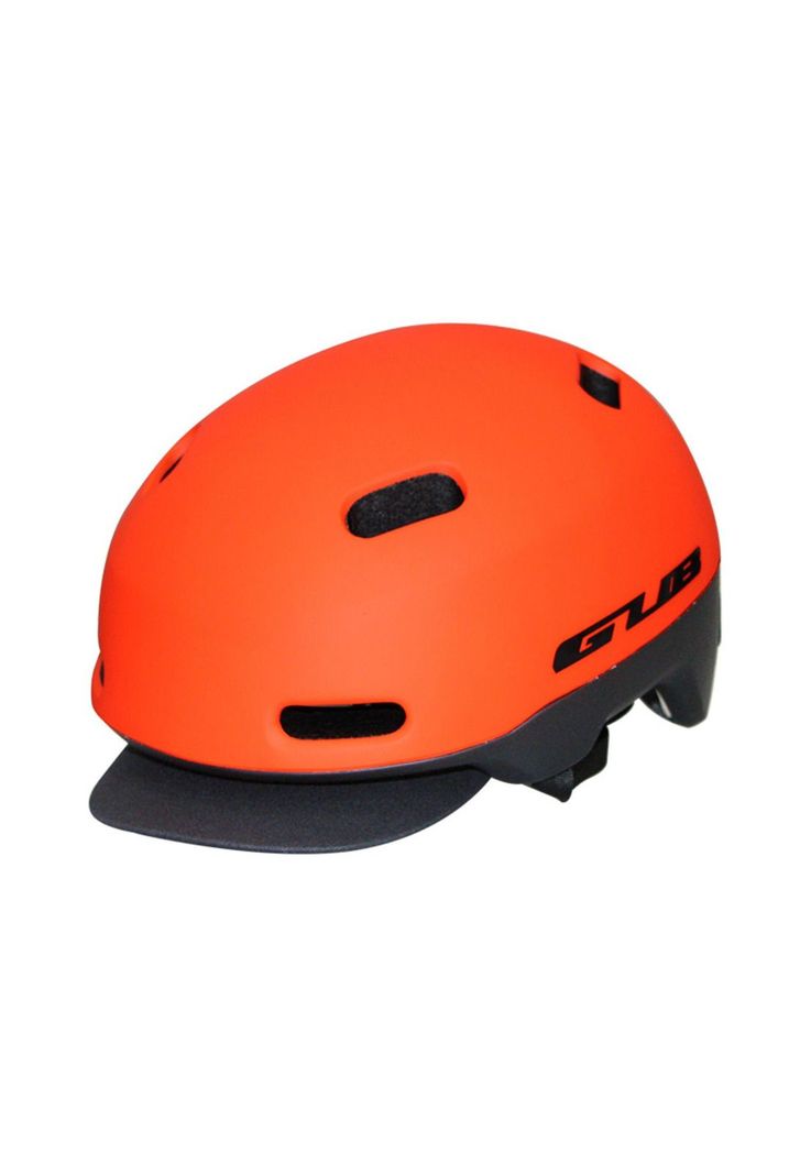 Casco Bicicleta City Visera Profesional M Naranjo-0