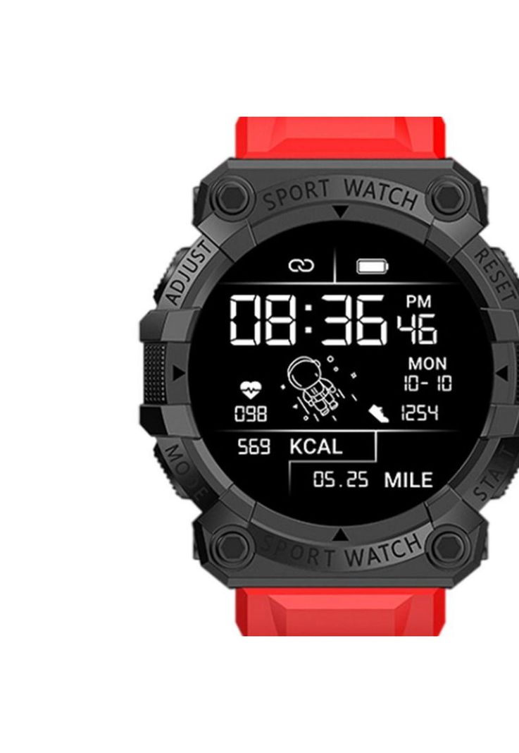Reloj Smart Band Carga USB Deportivo Rojo-1