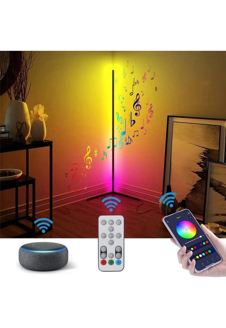 Lámpara Pie LED RGB Control Remoto 130 CM-3