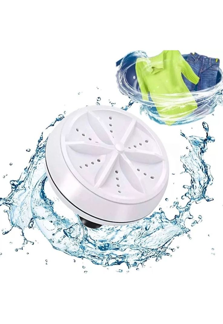 Mini Lavadora Portátil Turbina Ultrasónica 1 KG Ropa USB-4