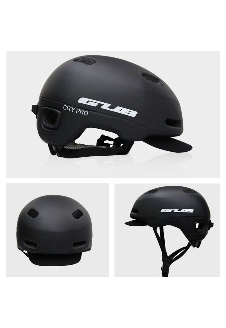 Casco Bicicleta City Visera Profesional L Negro-1
