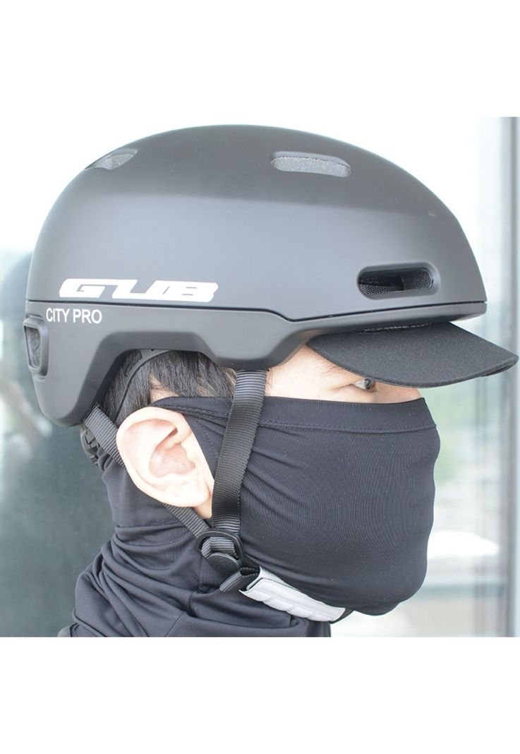 Casco Bicicleta City Visera Profesional L Negro-5