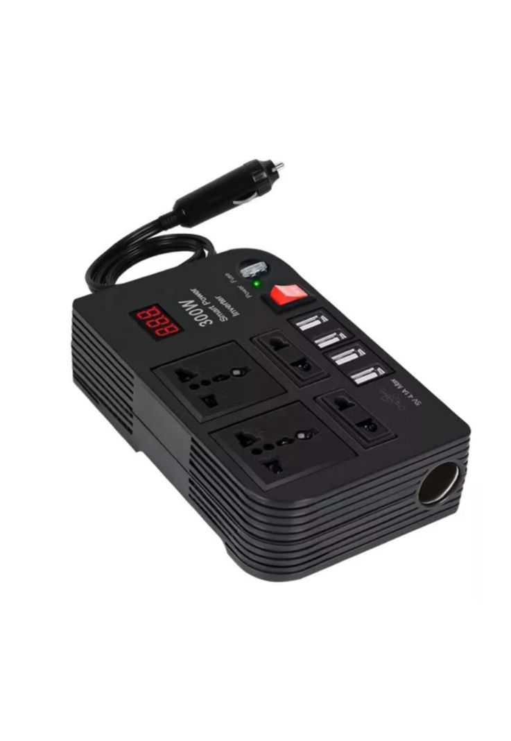 Inversor Corriente Automóvil 300 Watt 12 V A 220v-0