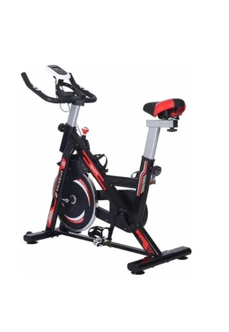 Bicicleta Estática Spinning Profesional 120 KG Rojo-1