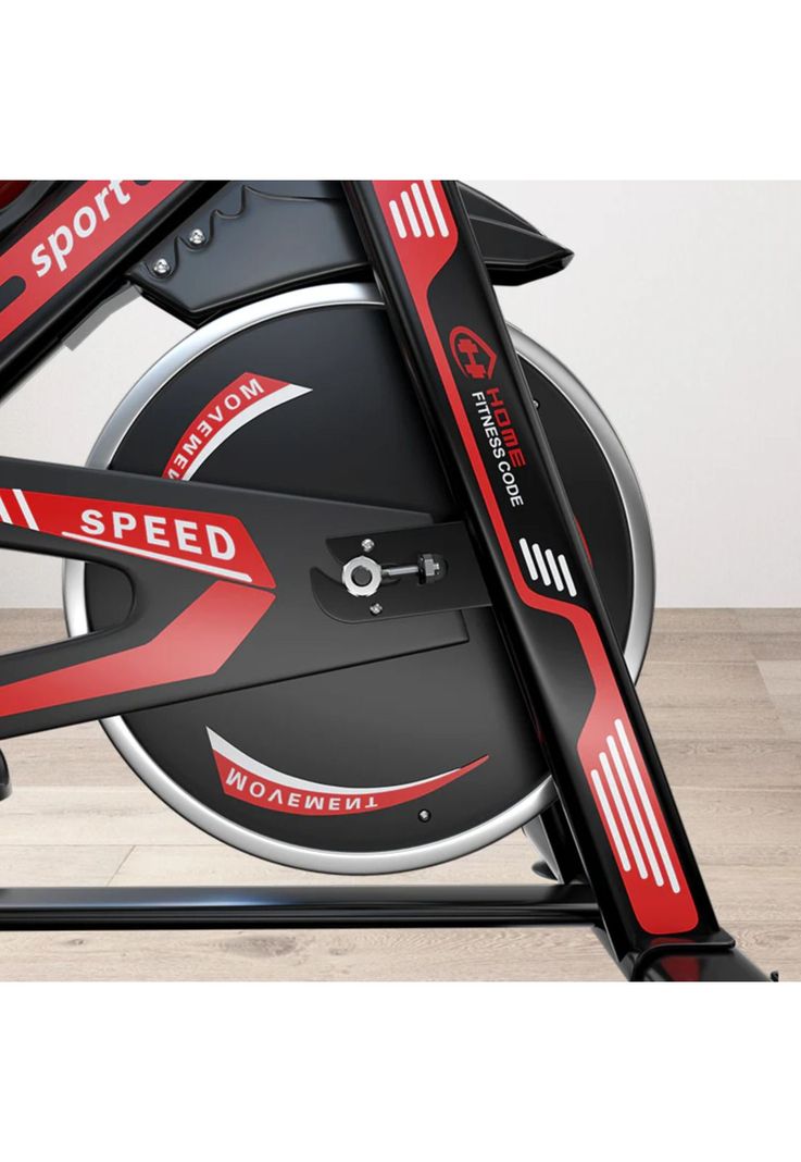 Bicicleta Estática Spinning Profesional 120 KG Rojo-4