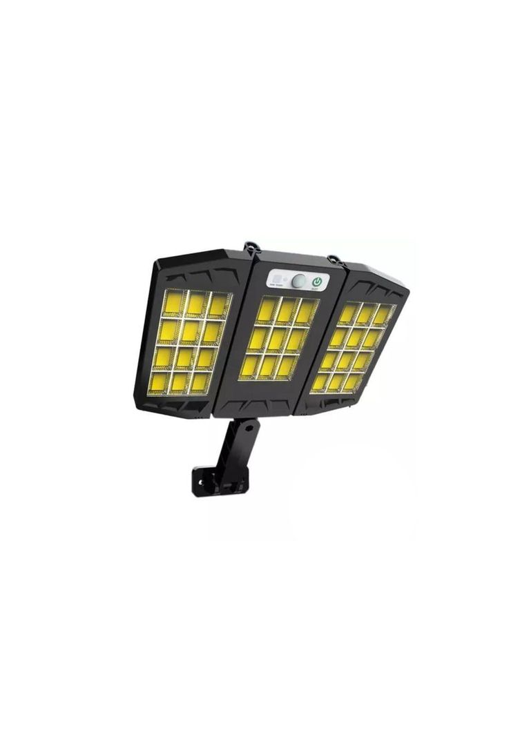 Lámpara Luz LED Solar 3 Paneles Jardín-0