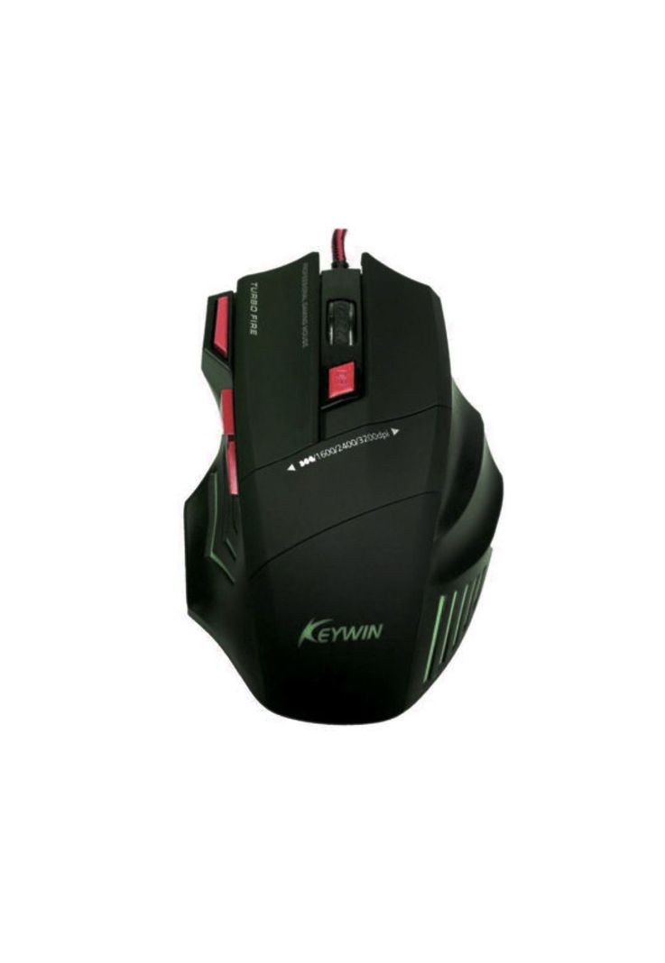 Kit Mouse Gamer Mousepad Ergonómico Rojo-1