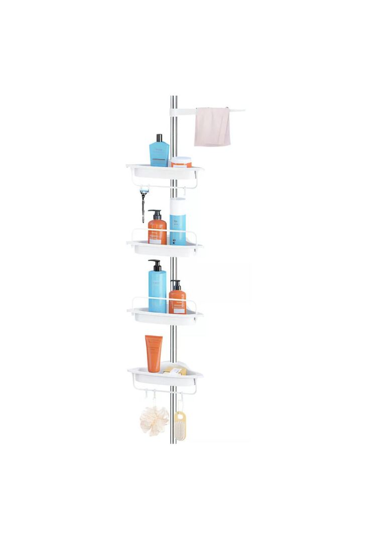 Esquinero Organizador Baño Ducha Multiuso 4 Repisas Ajustable-2
