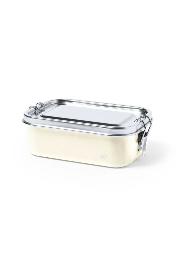 Contenedor Tupper Hermético Acero Inox. Beige Shonka 750 ML-0
