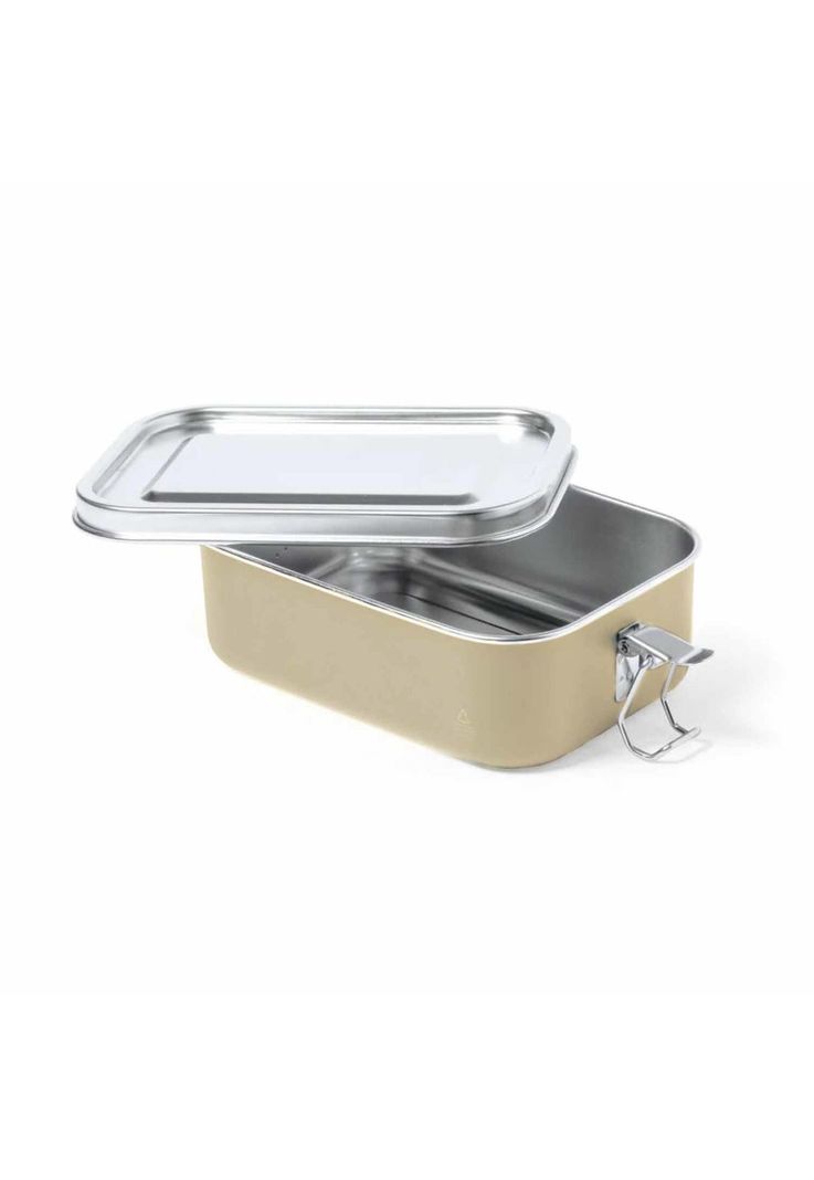 Contenedor Tupper Hermético Acero Inox. Beige Shonka 750 ML-1