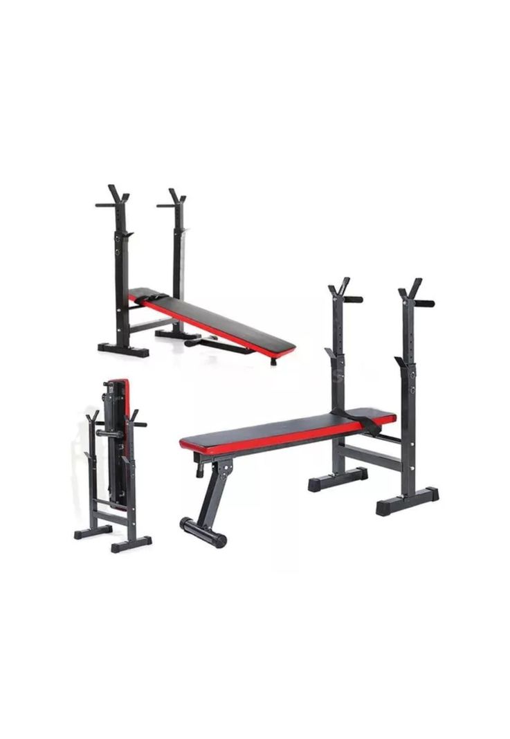 Banco Plegable Soporte Barra Gym-3