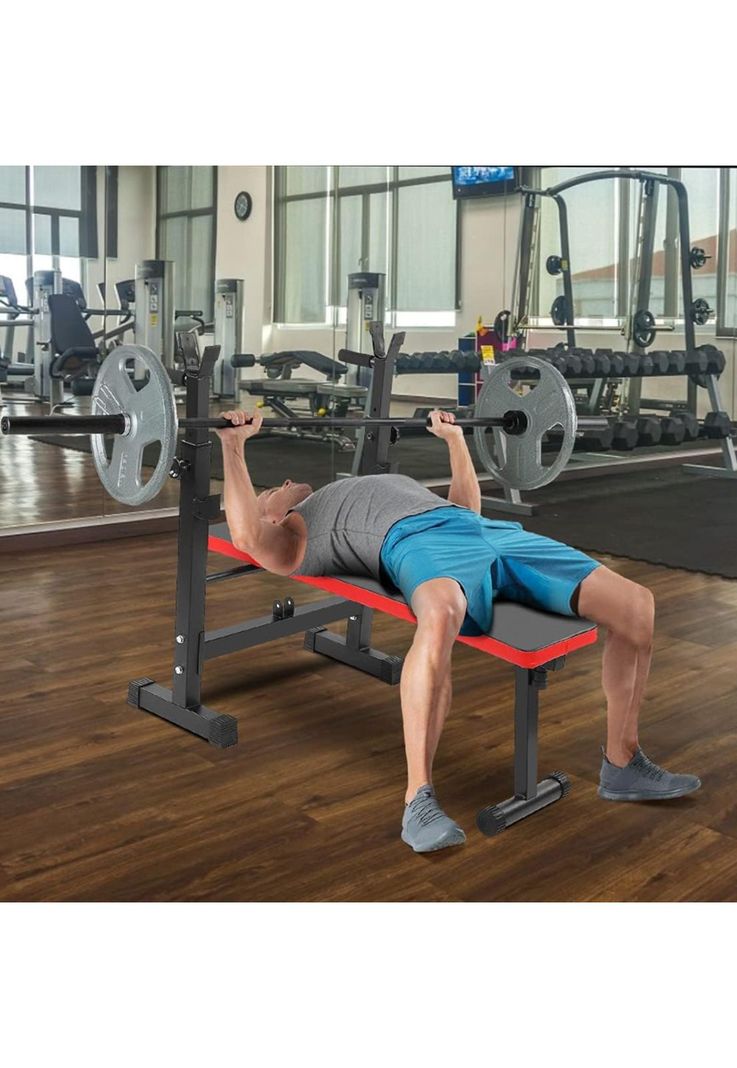 Banco Plegable Soporte Barra Gym-4