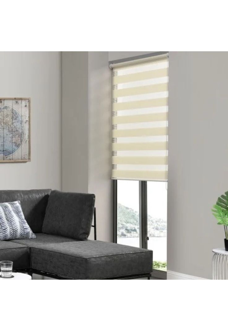 Cortina Roller Persiana Dúo Beige 60x220 CM-3