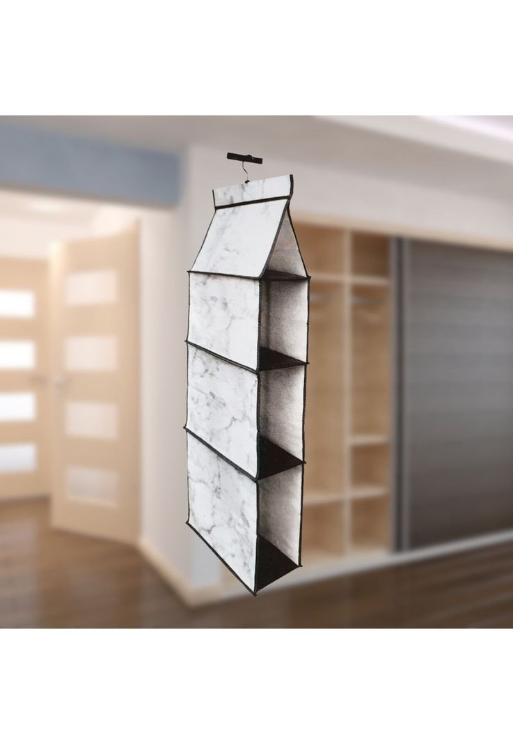 Organizador Closet Hogar Plegable Ropa 3 Divisiones Gris-4