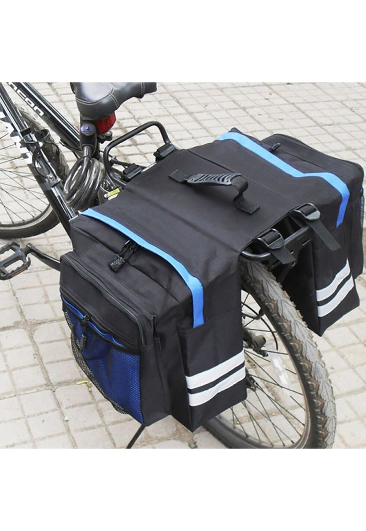 Bolso Bicicleta Organizador Tela 70x30x12 CM Azul-3