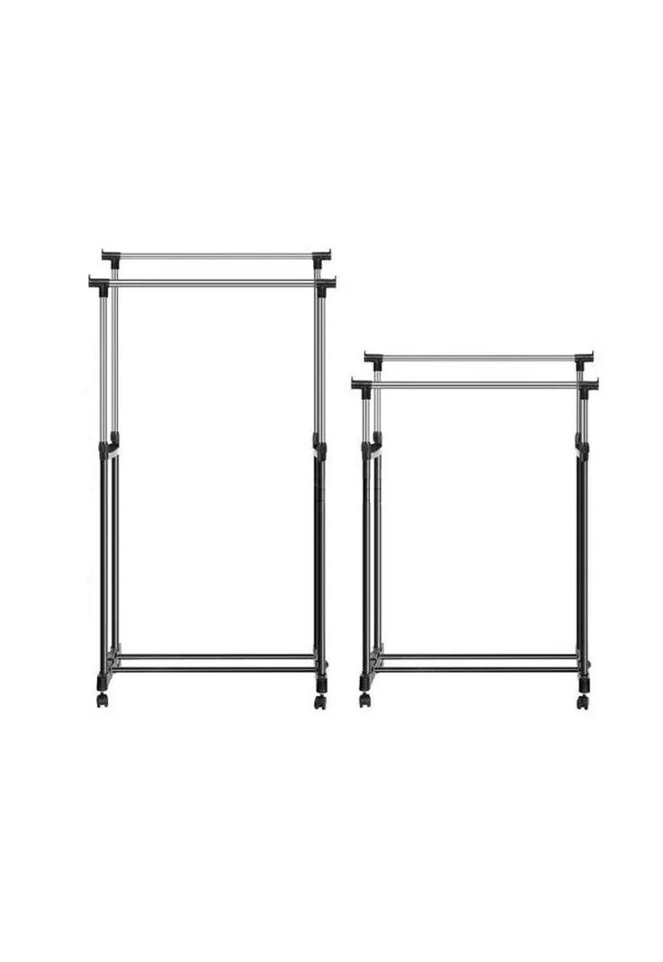 Perchero Doble Organizador Colgador Ruedas-3