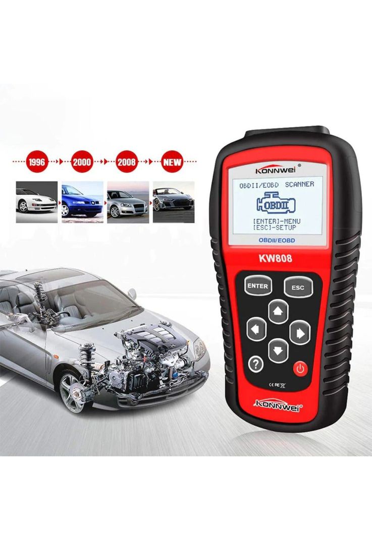 Escáner Digital Diagnóstico Paramétrico Auto Rojo-6