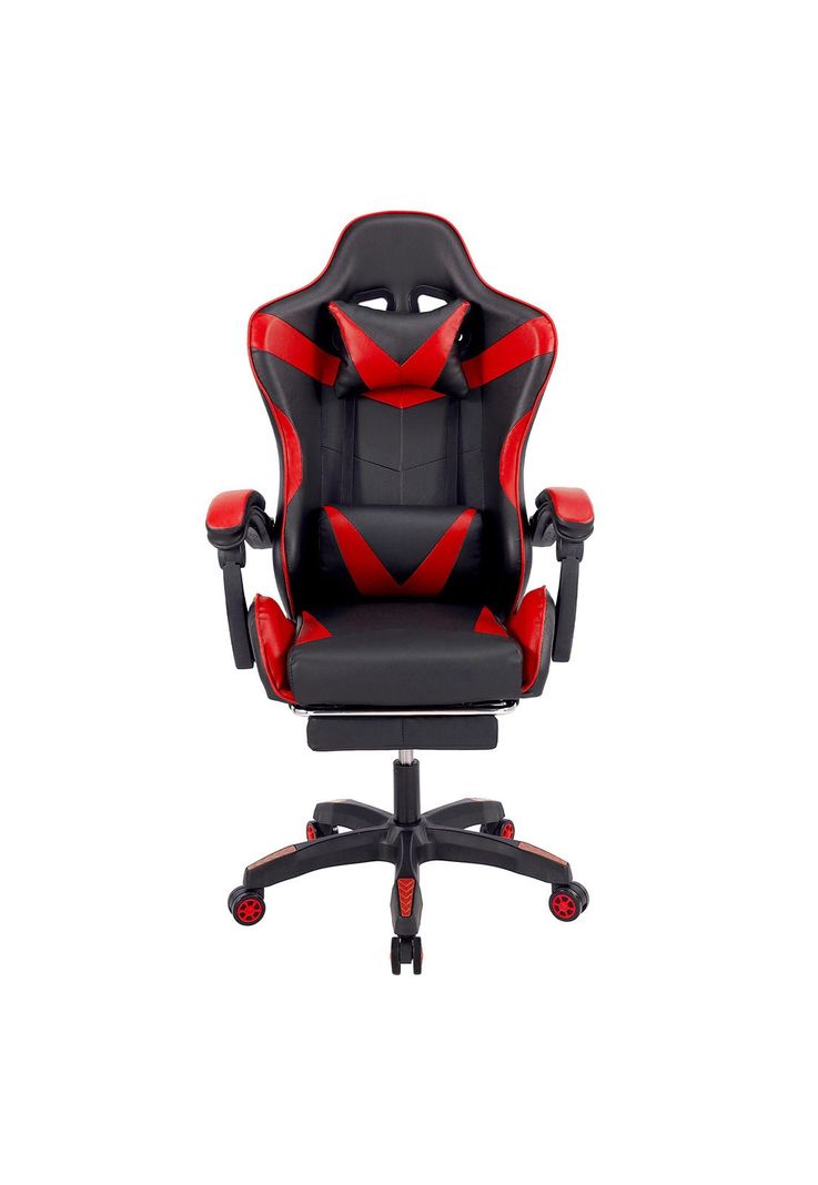Silla Gamer Oficina Ajustable Reclinable Roja-0
