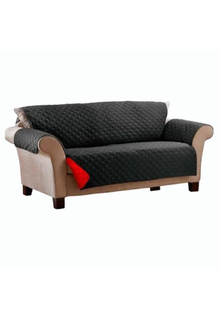 Funda Cobertor Protector Sofá Sillón 3 Cuerpos Negro-1