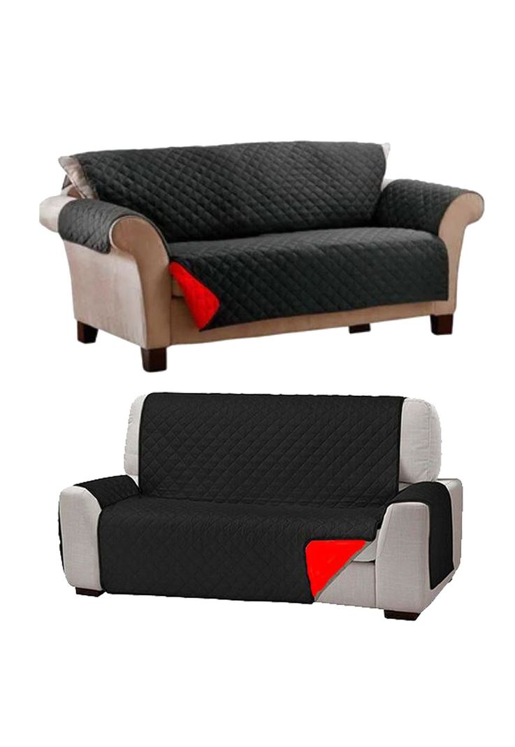 Funda Cobertor Protector Sofá Sillón 3 Cuerpos Negro-3