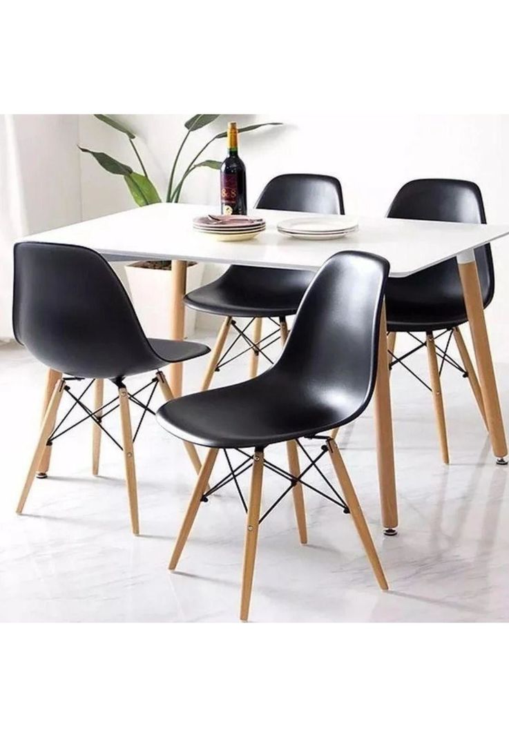 Silla Eames Hogar Comedor Negro-4