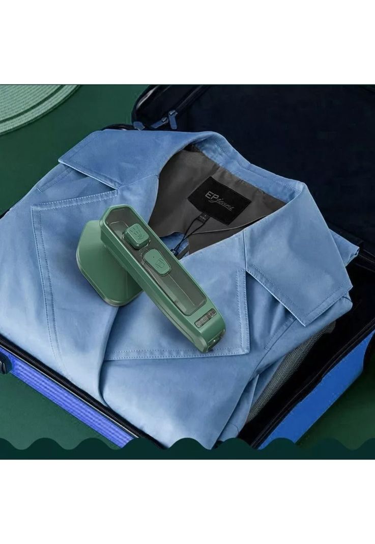 Mini Plancha Vapor Eléctrica Portátil Viaje Verde-2
