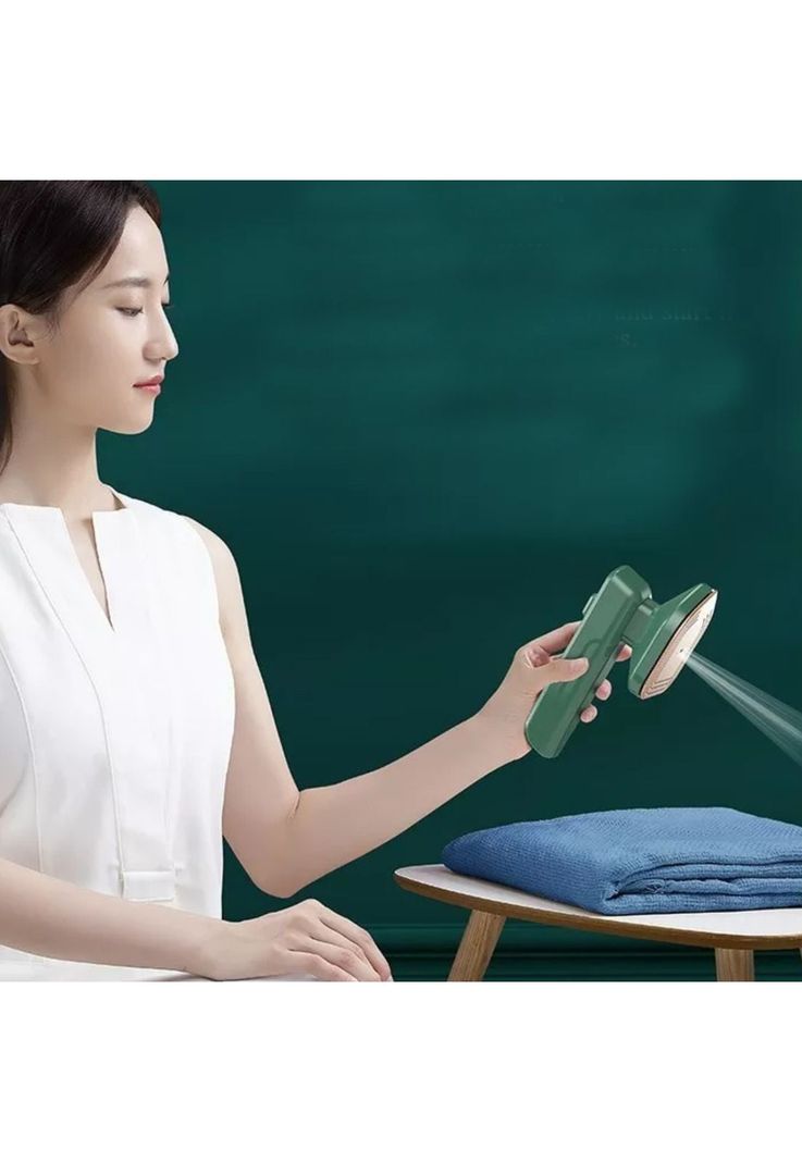 Mini Plancha Vapor Eléctrica Portátil Viaje Verde-6
