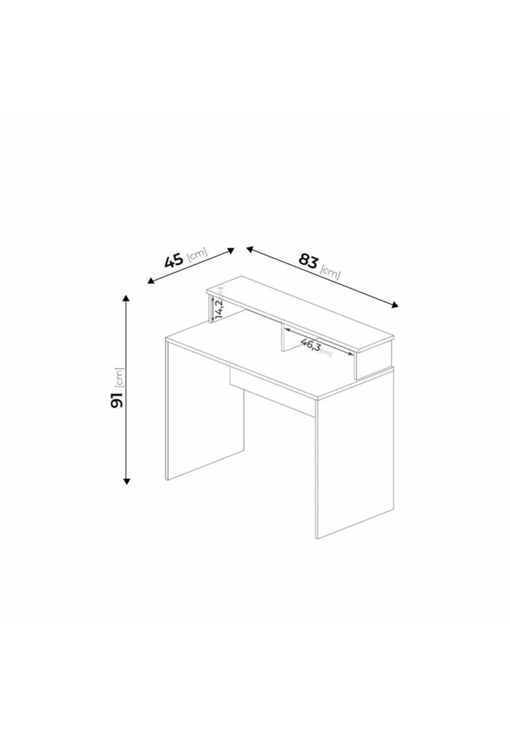 Kit Escritorio Repisa Estante Madera-5