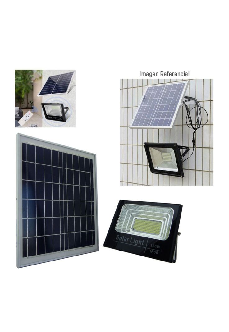 Foco Solar 300 LED 150 Watt Panel Solar Control Remoto-4