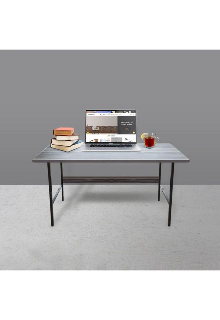 Escritorio Mueble Básico Madera Gris 100x72 CM-3