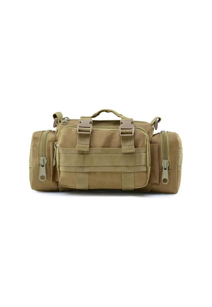 Bolso Banano Militar Táctico Ajustable Tela Liso 30x18x8 CM-0
