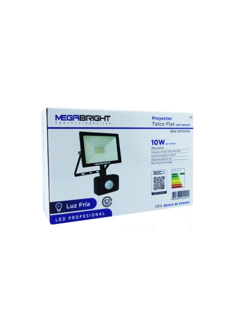 Foco LED Halógeno 10 Watt Sensor Movimiento Luz Fría Certificado-3