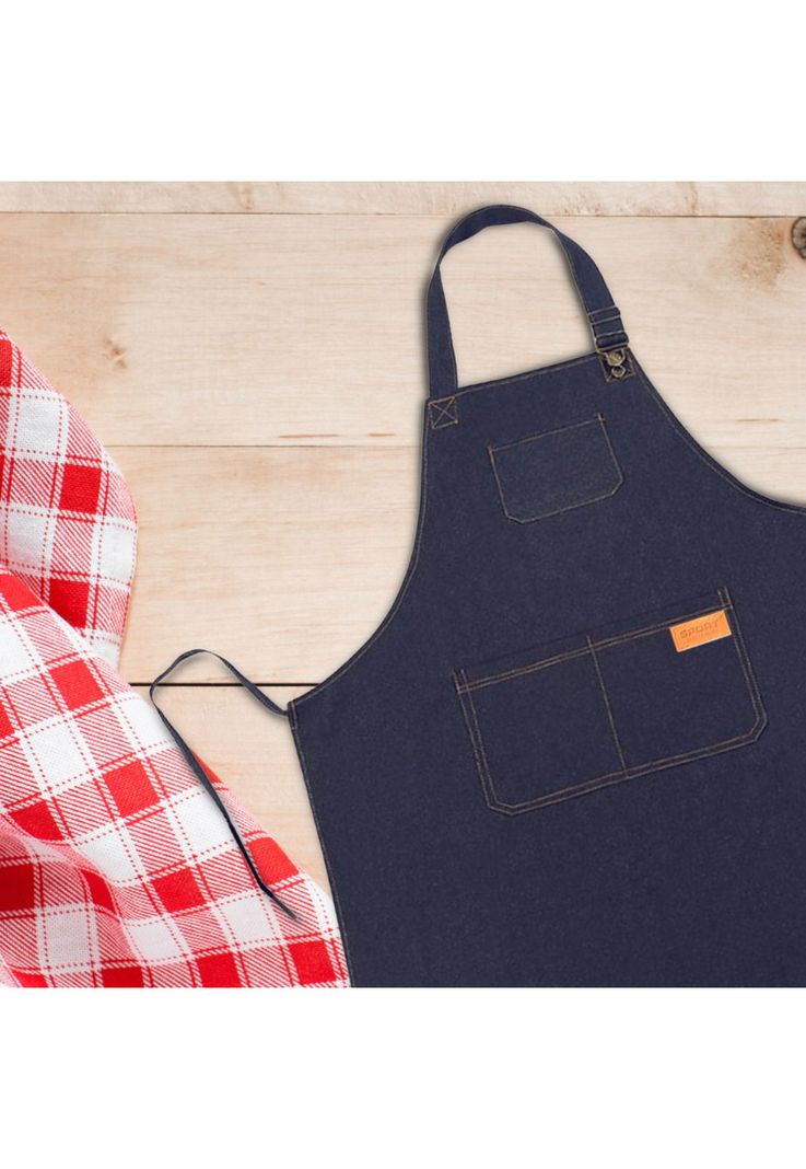 Pechera Delantal Mezclilla Jeans Cocina Asados-3