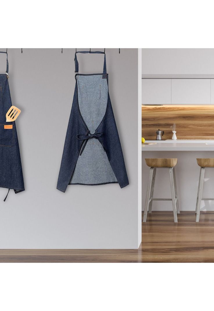 Pechera Delantal Mezclilla Jeans Cocina Asados-5